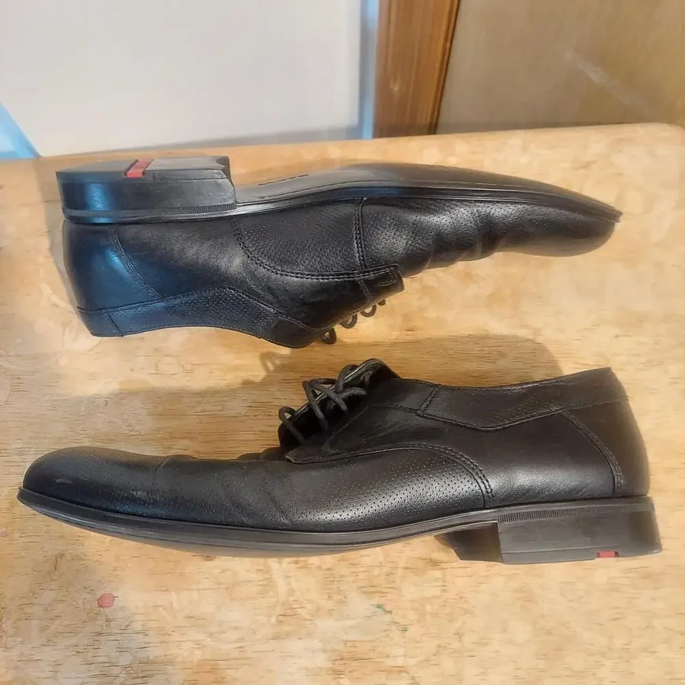 Lloyd Germany Men's US 10 Black Leather Derby Oxford Shoes